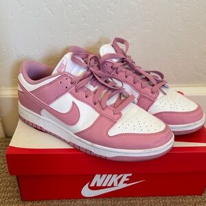 Nike Women's Elemental Pink and White Dunks Low Next to Nature